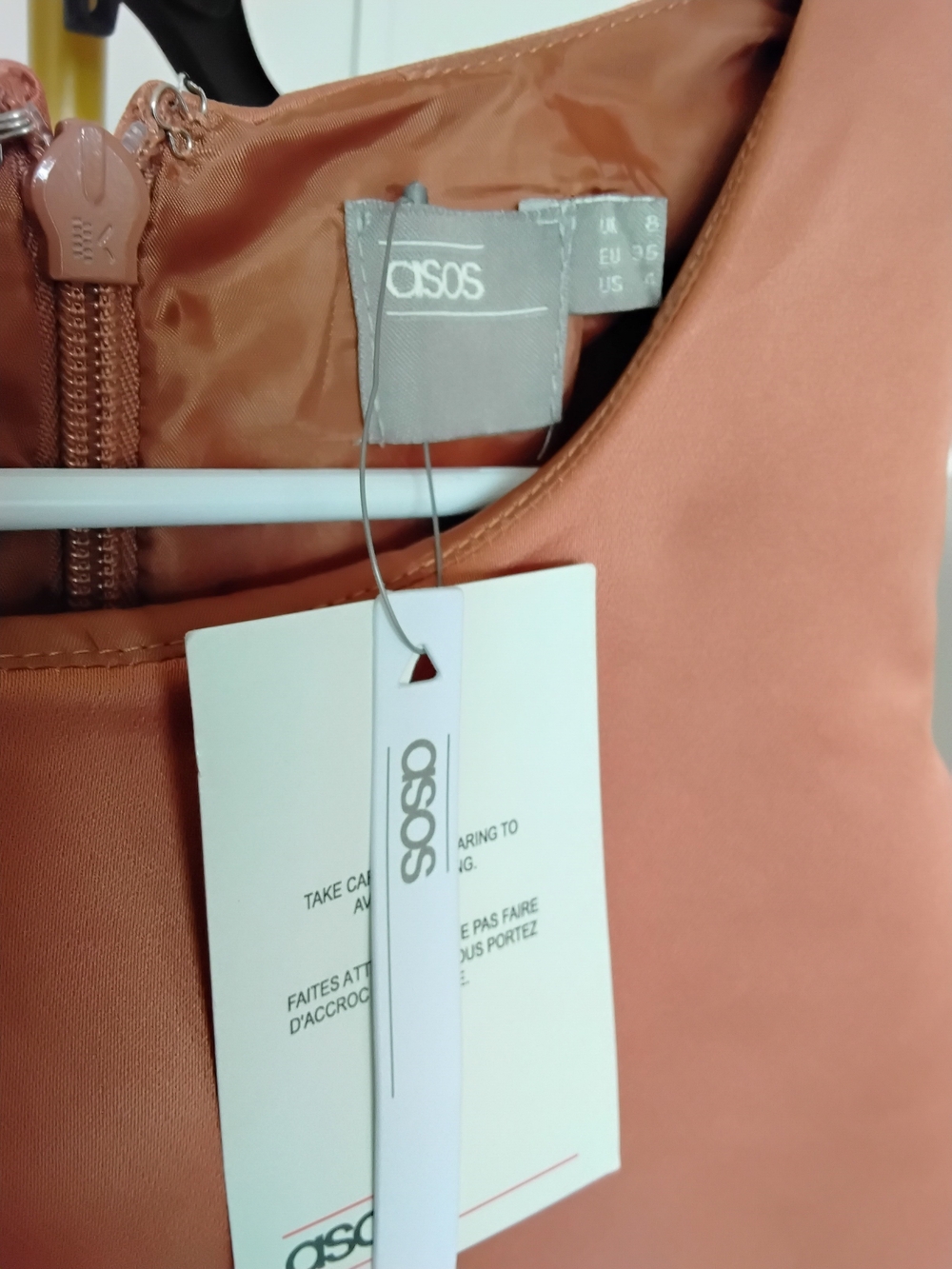 ASOS Rust Orange Cold-Shoulder Jumpsuit - Picture 3 of 3